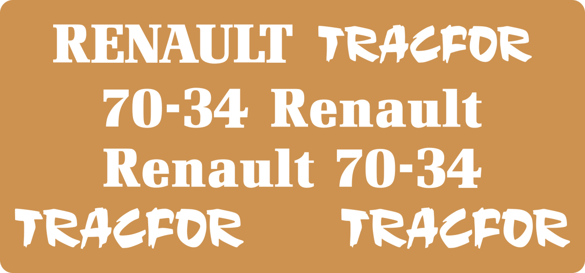 Jeu de bandeaux adhésifs pour Renault RVB-070-34-2 Tracfor