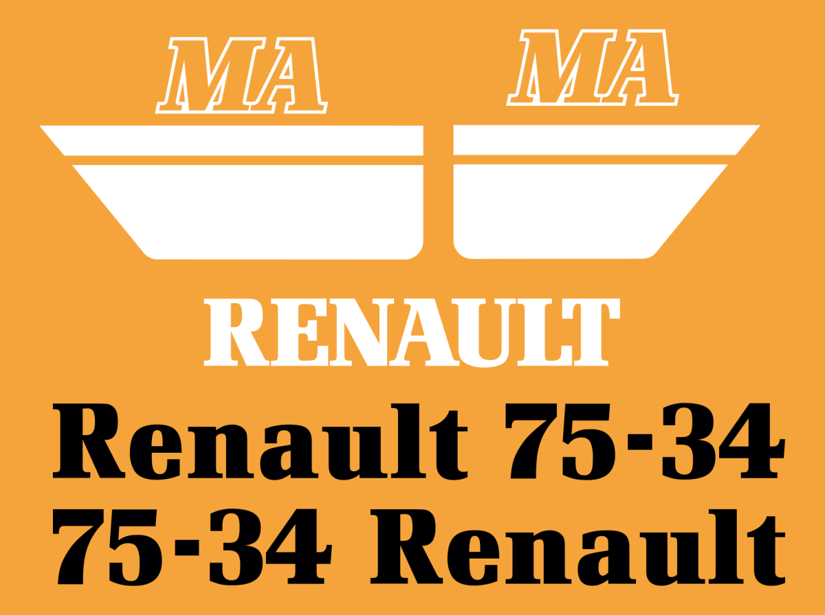 Jeu de bandeaux adhésifs pour RENAULT RVB-075-34 MA