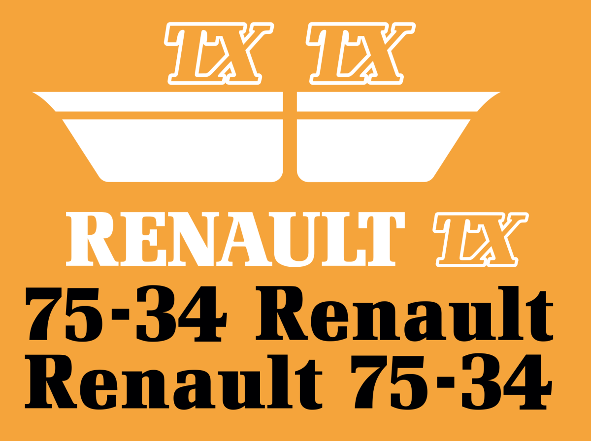 Jeu de bandeaux adhésifs pour RENAULT RVB-075-34 TX