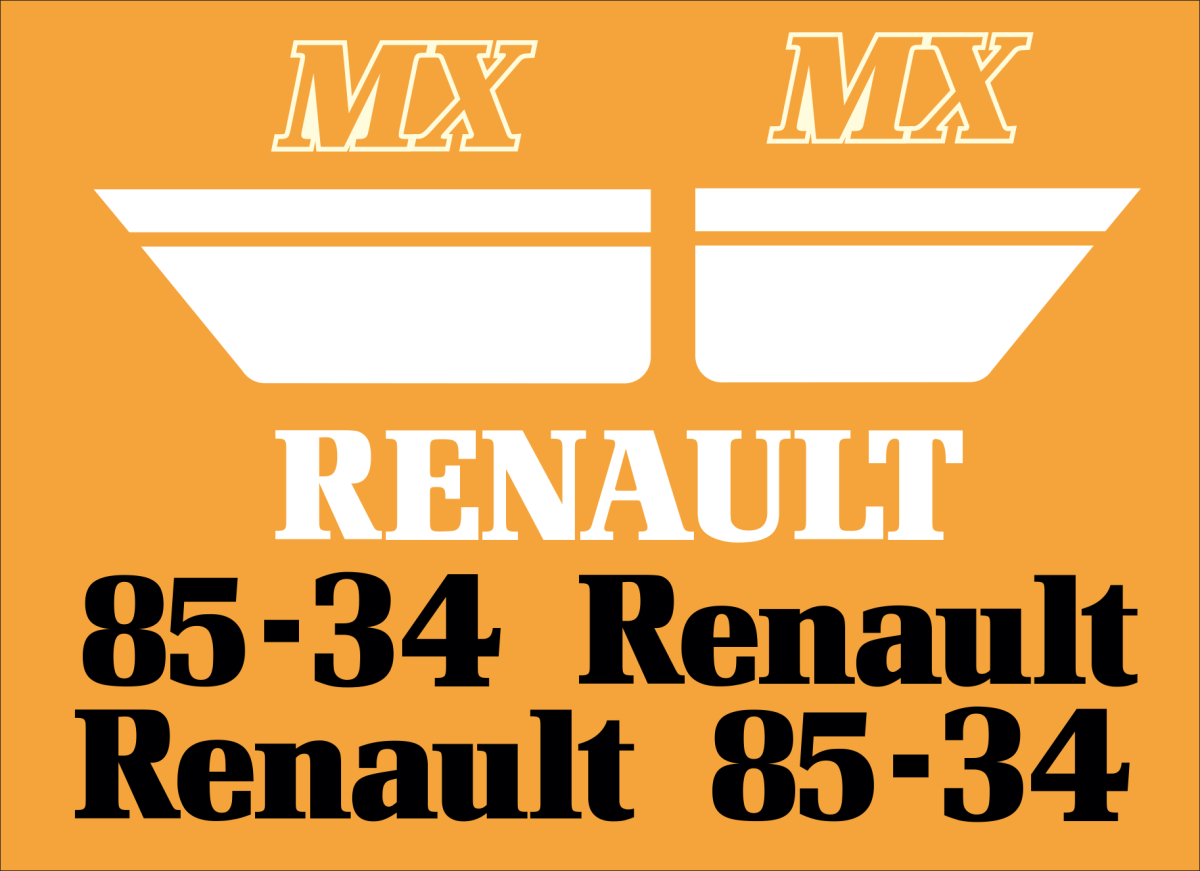 Jeu de bandeaux adhésifs pour RENAULT RVB-085-34MX