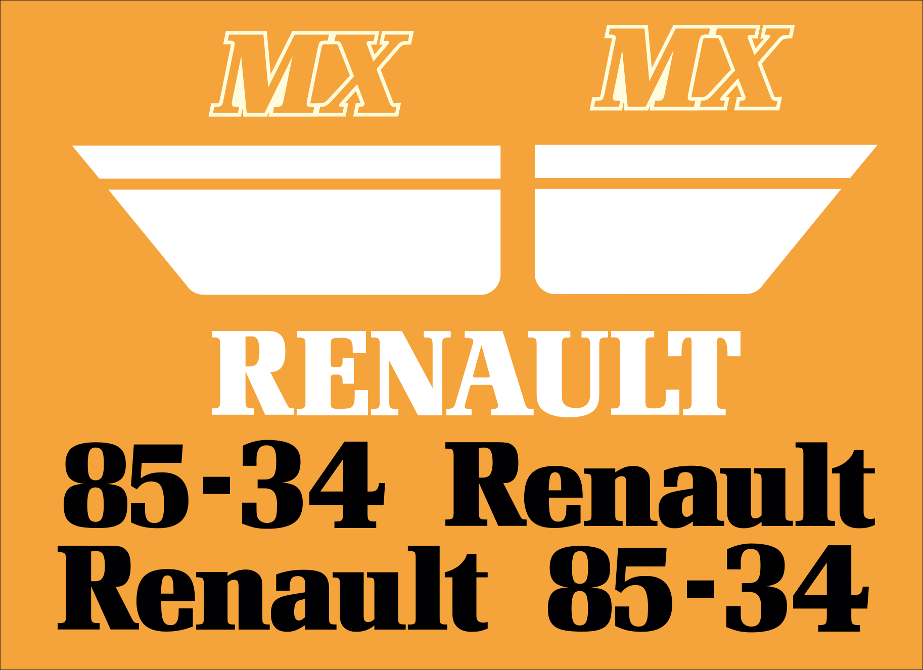 Jeu de bandeaux adhésifs pour RENAULT RVB-085-34MX