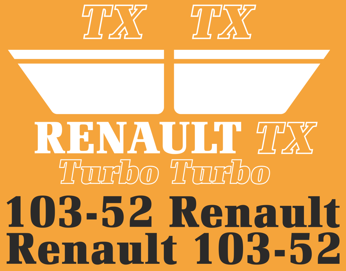 Jeu de bandeaux adhésifs pour Renault RVB-103-52TX